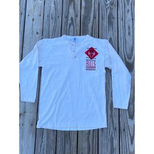 Vintage 1990's Chicago Bulls Logo 7 Mens Small Long Sleeve Shirt